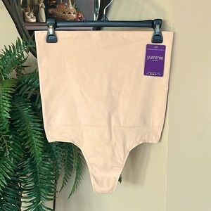 Brand New Yummie Shapewear Compression High Waist Shaping Smoothing Thong Nude
